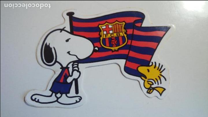 Pegatinas de colecci&oacute;n: adhesiu enganxina pegatina futbol Bar&ccedil;a FCB FC Barcelona snoopy antigua