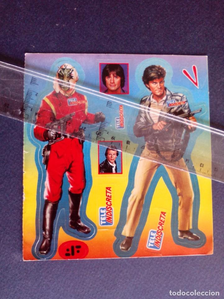 Pegatinas de colecci&oacute;n: 4 pegatinas - variadas - tele indiscreta - nunca pegadas - serie V
