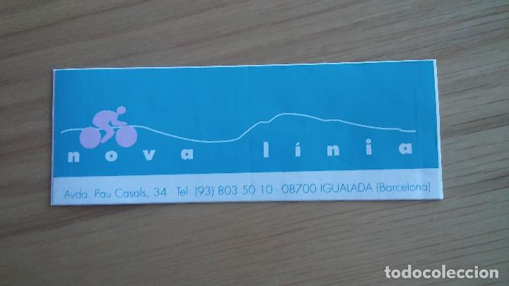 Pegatinas de colecci&oacute;n: Pegatina adhesivo adhesiu enganxina comercial tienda bici bicicleta bicicletas nova linia igualada