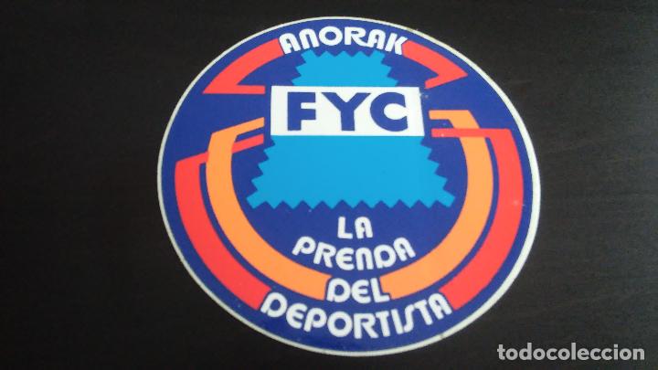Pegatinas de colecci&oacute;n: pegatina adhesivo comercial marca FYC ski esquiar sky ropa anorac anorak