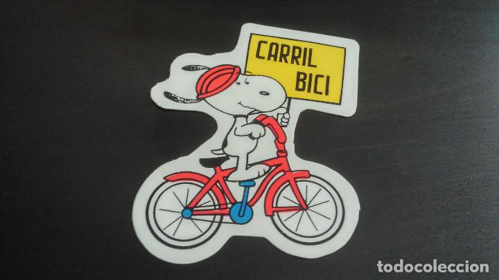 Pegatinas de colecci&oacute;n: pegatina adhesivo snoopy dibujos comic bici cicicleta ciclismo