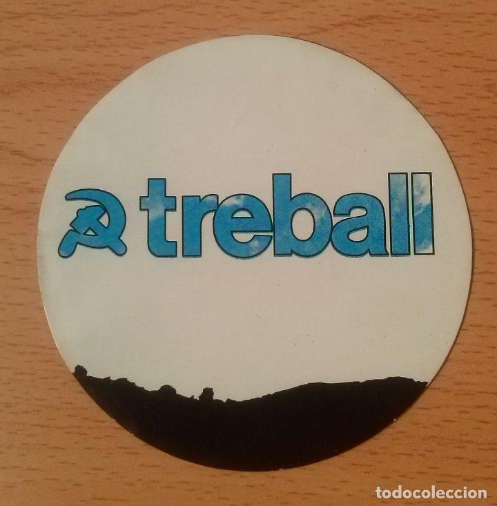 Autocolantes de cole&ccedil;&atilde;o: Pegatina pol&iacute;tica. Treball. PSUC. Partit Socialista Unificat de Catalunya. A&ntilde;os 80. Sin pegar