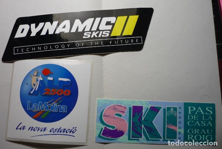 Pegatinas de colecci&oacute;n: LOTE PEGATINAS SKI LA MOLINA-PAS DE LA CASA-DYNAMIC SKIS