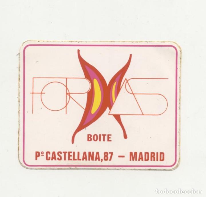 Adesivi di collezione: Antigua pegatina discoteca  Formas Boite P&ordm; de la Castellana 87 Madrid