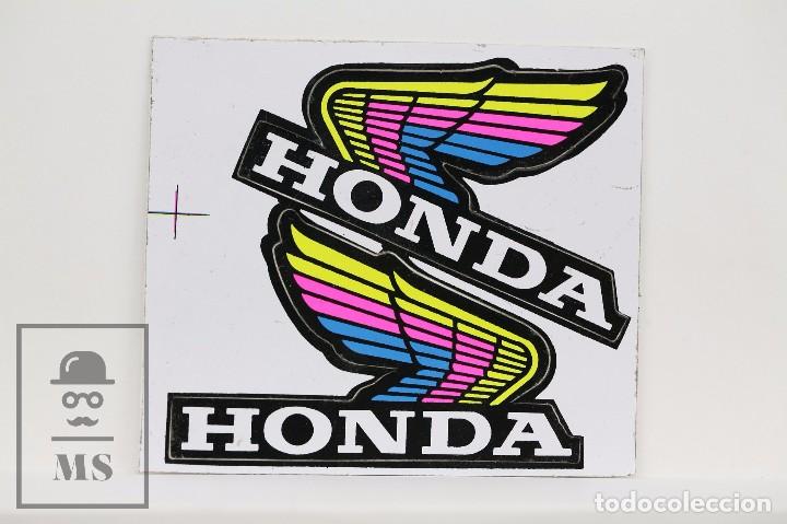 Pegatinas de colecci&oacute;n: Adhesivo / Pegatina Publicitaria - Motocicletas / Motos Honda - Medidas 8,5 x 7,5 cm