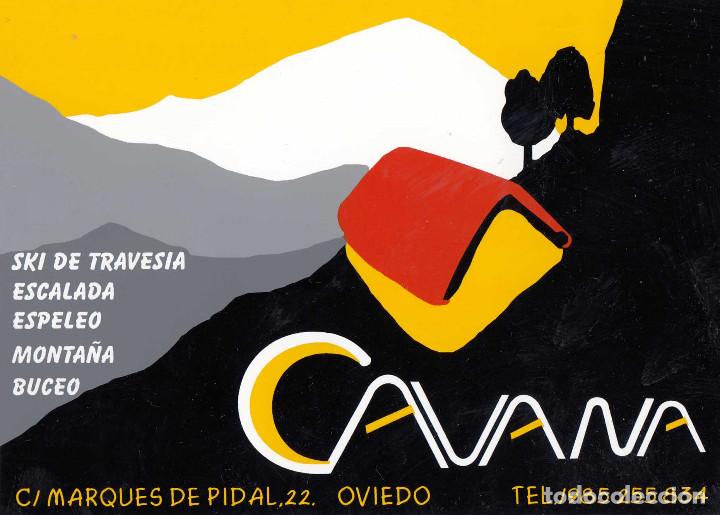 Pegatinas de colecci&oacute;n: Pegatina Cavana Oviedo Asturias ski travesia escalada espeleo buceo