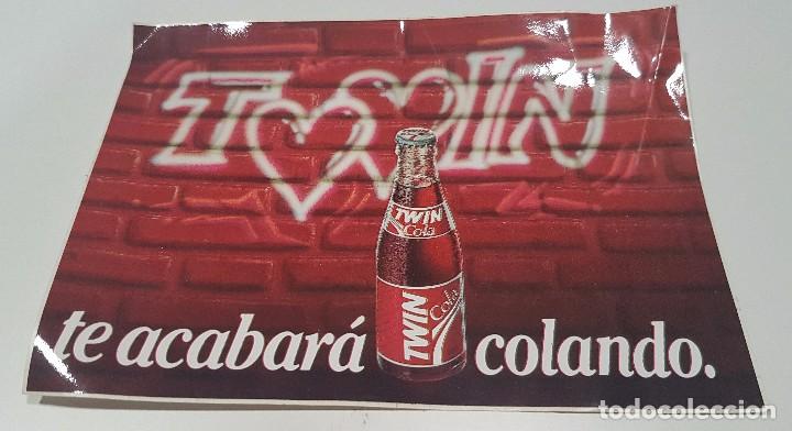 Pegatinas de colecci&oacute;n: ANTIGUA PEGATINA BEBIDA TWIN COLA TE ACABARA COLANDO