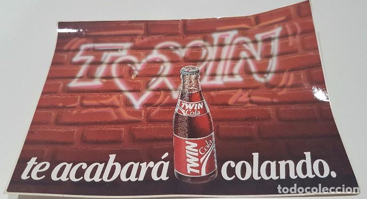 Pegatinas de colecci&oacute;n: ANTIGUA PEGATINA BEBIDA TWIN COLA TE ACABARA COLANDO
