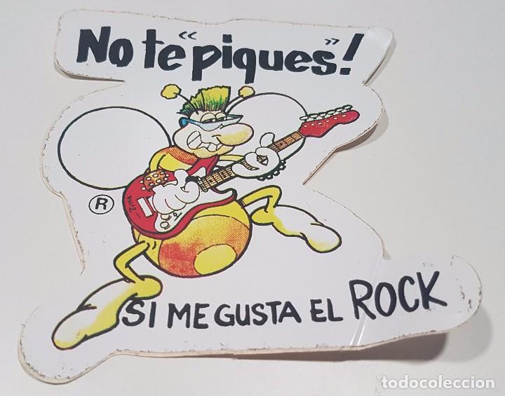 Pegatinas de colecci&oacute;n: ANTIGUA PEGATINA NO TE PIQUES SI ME GUSTA EL ROCK