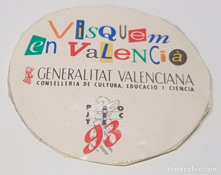 Pegatinas de colecci&oacute;n: ANTIGUA PEGATINA VISQUEM A VALENCIA , GENERALITAT VALENCIANA