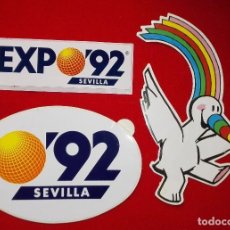 Pegatinas de colección: LOTE DE 3 PEGATINAS DE LA EXPO 92. Lote 93175860