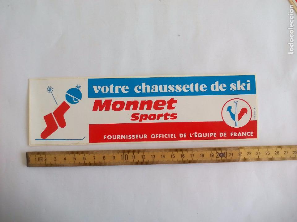 Pegatinas de colecci&oacute;n: Antigua PEGATINA SIN PEGAR, Monnet Sports. Ski. Equi. Francia. ADHESIVO. Calca. Sticker,