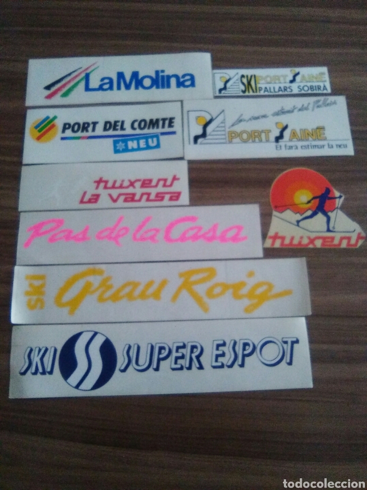 Pegatinas de colecci&oacute;n: 9 PEGATINAS ESTACIONES SKI. ESQUI, SKY.