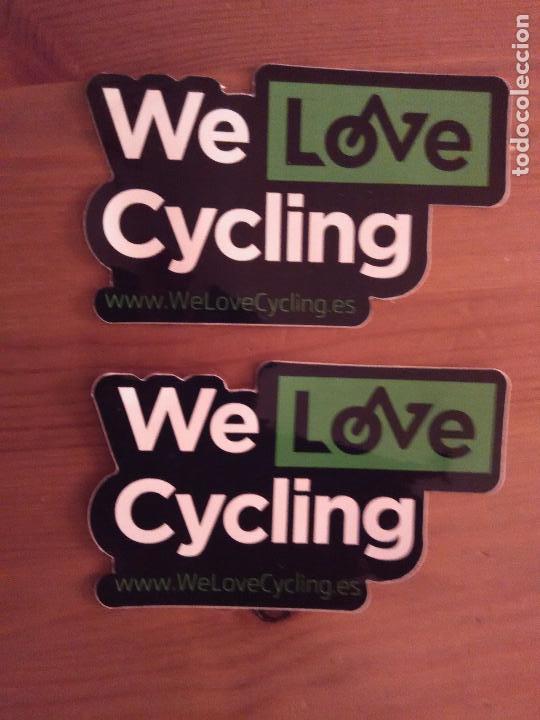 Pegatinas de colecci&oacute;n: 2 PEGATINAS ADHESIVOS WE LOVE CYCLING - CICLISMO