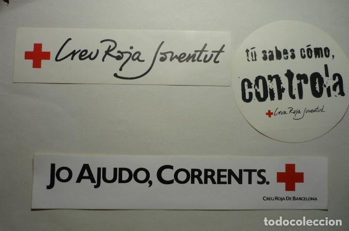 Autocolantes de cole&ccedil;&atilde;o: lote pegatina cruz roja espa&ntilde;ola-catalan