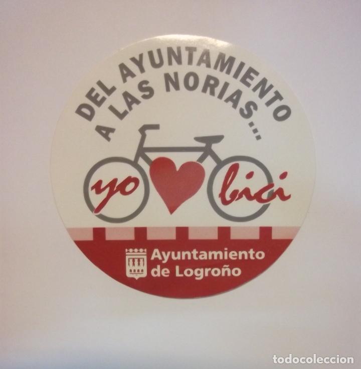 Autocollants de collection: PEGATINA ADHESIVO AYUNTAMIENTO DE LOGRO&Ntilde;O. USO DE LA BICICLETA. TDKP12