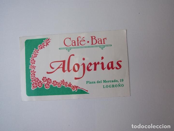 Pegatinas de colecci&oacute;n: PEGATINA ADHESIVO CAFE BAR ALOJERIAS. PLAZA DEL MERCADO LOGRO&Ntilde;O. TDKP12