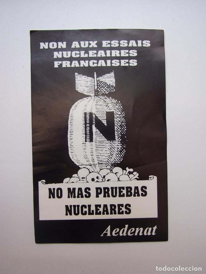 Pegatinas de colecci&oacute;n: PEGATINA ADHESIVO. NO MAS PRUEBAS NUCLEARES. AEDENAT. NON AUX ESSAIS NUCLEAIRES. TDKP12