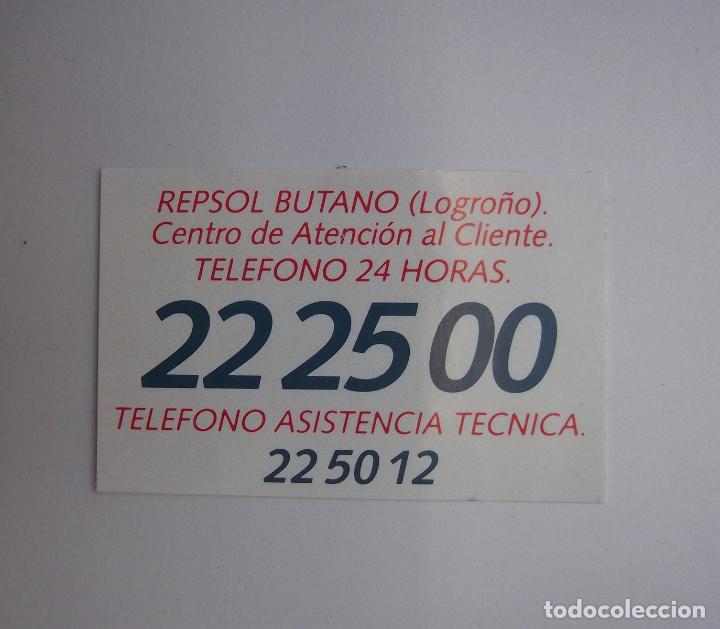 Pegatinas de colecci&oacute;n: PEGATINA ADHESIVO REPSOL BUTANO LOGRO&Ntilde;O TELEFONO. TDKP12