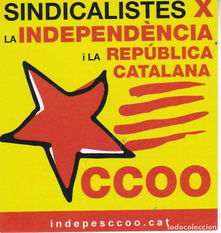Pegatinas de colecci&oacute;n: Pegatina, pegatinas, adhesivo, adhesivos. ccoo sindicalistes per la independ&egrave;ncia 2016