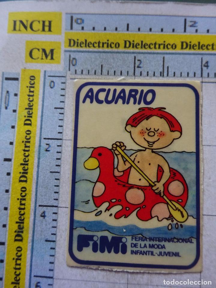 Autocolantes de cole&ccedil;&atilde;o: PEGATINA DE FIMI. FERIA INTERNACIONAL DE LA MODA INFANTIL. ZODIACO ACUARIO