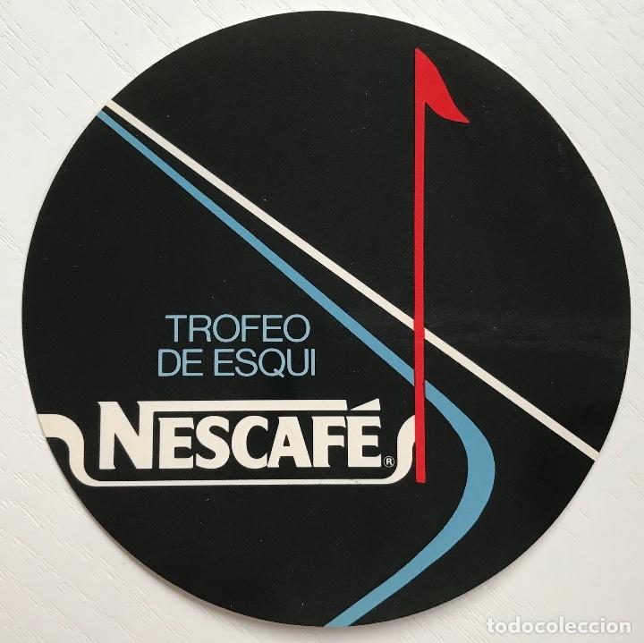 Pegatinas de colecci&oacute;n: Pegatina de Nescaf&eacute; - Trofeo de Esqu&iacute; - A&ntilde;os 80