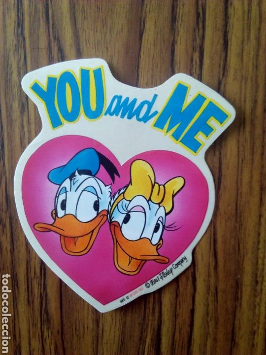 Pegatinas de colecci&oacute;n: Pegatina Donald y Daisy. Disney. Original. A&ntilde;os 80.