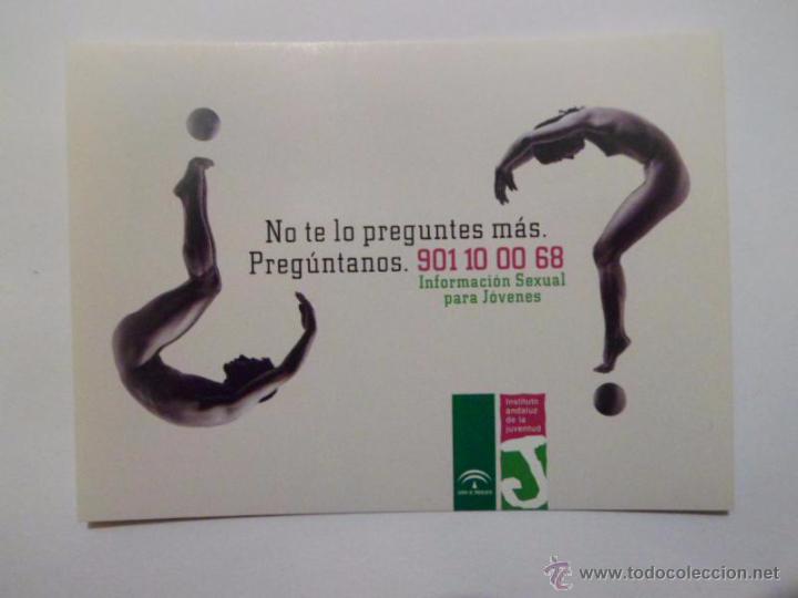 Pegatinas de colecci&oacute;n: PEGATINA NO TE LO PREGUNTES M&Aacute;S. PREG&Uacute;NTANOS. INFORMACI&Oacute;N SEXUAL PARA J&Oacute;VENES. JUNTA DE ANDALUC&Iacute;A.