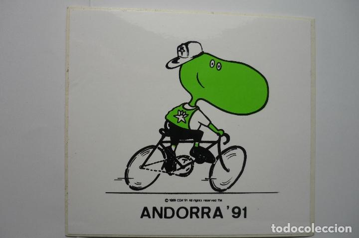 Pegatinas de colecci&oacute;n: PEGATINA ANDORRA 91 JUEGOS CICLISMO