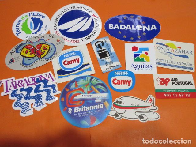 Pegatinas de colecci&oacute;n: PEGATINAS - LOTE 13 DIFERENTES NUEVAS - CAMY NESTLE AGUILAS MURCIA CASTELLON AIR PORTUGAL BRITANNIA