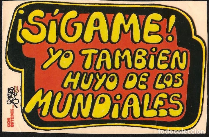 Pegatinas de colecci&oacute;n: PEGATINA - ADHESIVO FORGES 82 - HUYO DE LOS MUNDIALES - MUNDIAL 1982 ESPA&Ntilde;A