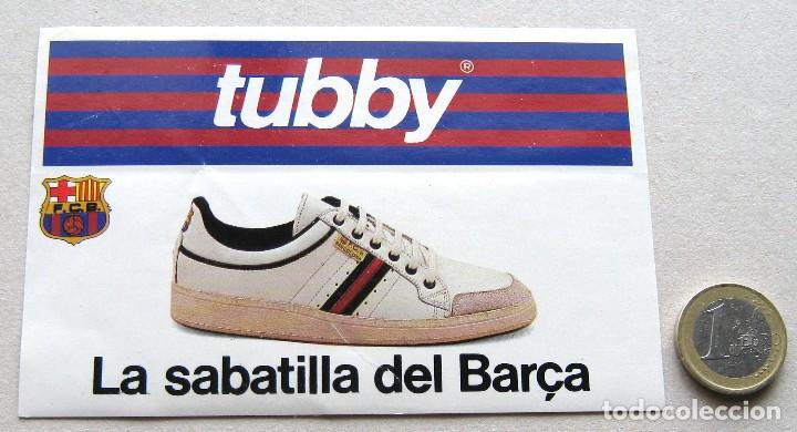 Pegatinas de colecci&oacute;n: PEGATINA FC BARCELONA ADHESIVE ANTIGUA OLD LA SABATILLA DEL BAR&Ccedil;A TUBBY ADHESIVO
