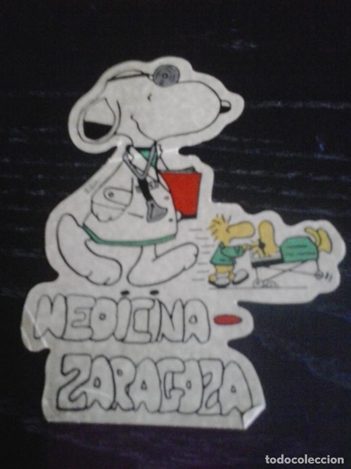 Pegatinas de colecci&oacute;n: PEGATINA ADHESIVO ZARAGOZA MEDICINA  ADHESIVO SNOOPY