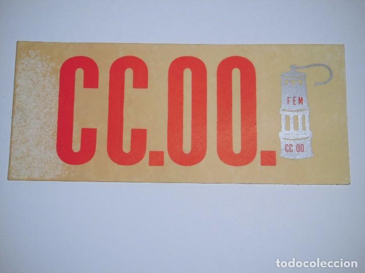 Pegatinas de colecci&oacute;n: PEGATINA POLITICA CC.OO.