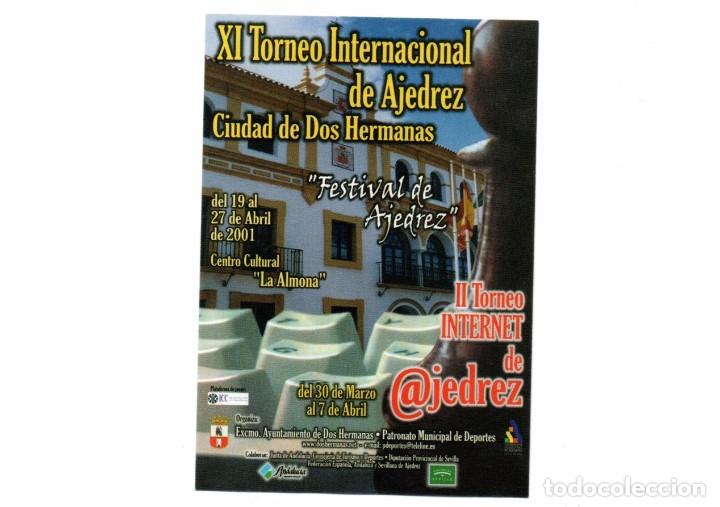 Sammlung von Aufklebern: PEGATINA ADHESIVO STICKER XI TORNEO INTERNACIONAL DE AJEDREZ CIUDAD DE DOS HERMANAS 2001 CHESS