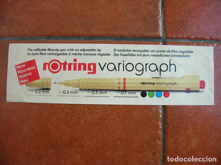 Pegatinas de colecci&oacute;n: PEGATINAS: ROTRING VARIOGRAPH - Foto 1