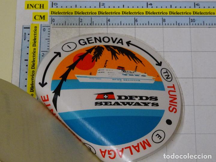 Sammlung von Aufklebern: PEGATINA DE BARCOS NAVIERAS. DFDS SEAWAYS. M&Aacute;LAGA ALICANTE TUNEZ GENOVA. 32