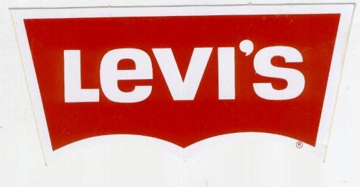 Pegatinas de colecci&oacute;n: ROPA, PANTALONES TEJANOS: LEVI'S. PEGATINA, ADHESIVO. A&Ntilde;OS 90. - MEDIDAS: 15 x 7 CMS.