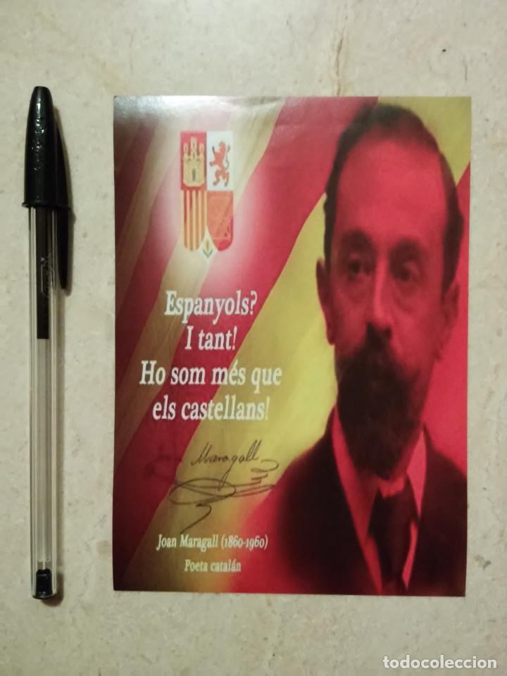 Pegatinas de colecci&oacute;n: PEGATINA ORIGINAL - JOAN MARAGALL - ESPA&Ntilde;A - CATALU&Ntilde;A ES ESPA&Ntilde;A - PROPAGANDA
