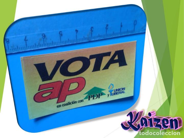 Pegatinas de colecci&oacute;n: PEGATINA. ADHESIVO. SIN PEGAR. A&Ntilde;OS 8O. ALIANZA POPULAR AP, PDP Y UNION LIBERAL