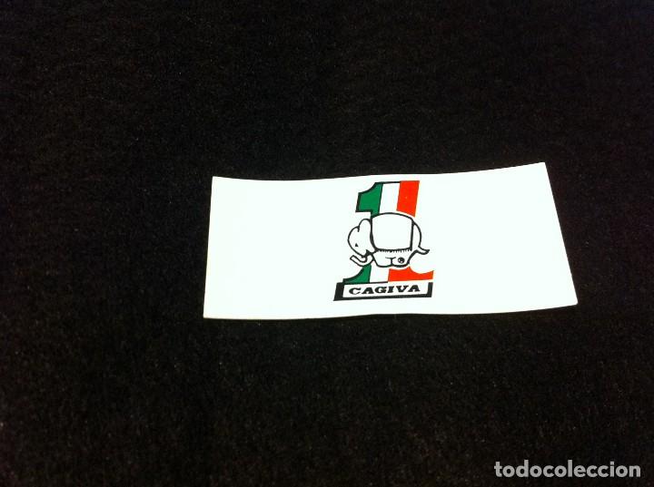 Pegatinas de colecci&oacute;n: PEGATINA ADHESIVA (CAGIVA) 7,5 x 3,5cm
