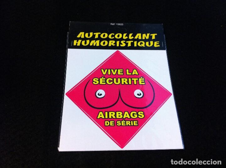 Pegatinas de colecci&oacute;n: PEGATINA HUMOR&Iacute;STICA PARA COCHE. STICKERS. AUTOCOLLANT HUMORISTIQUE. (AIRBAGS DE SERIE) NUEVO