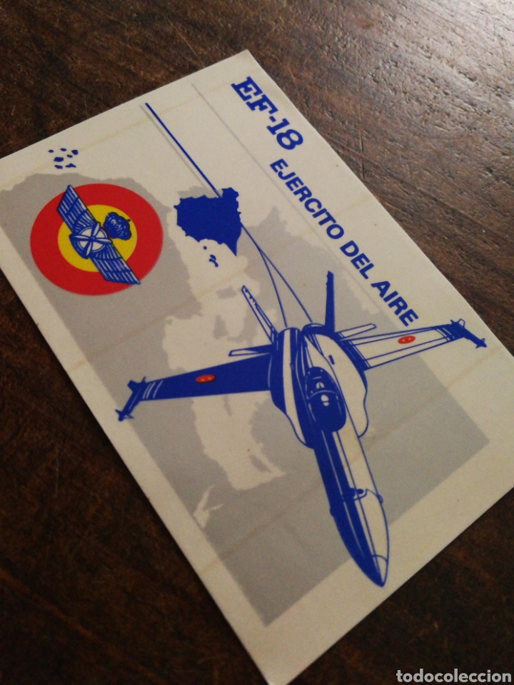 Pegatinas de colecci&oacute;n: PEGATINA STICKER EJERCITO DEL AIRE EF-18, 10X6'5CM.