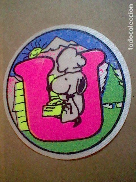 Pegatinas de colecci&oacute;n: PEGATINA SNOOPY TELA LETRA U