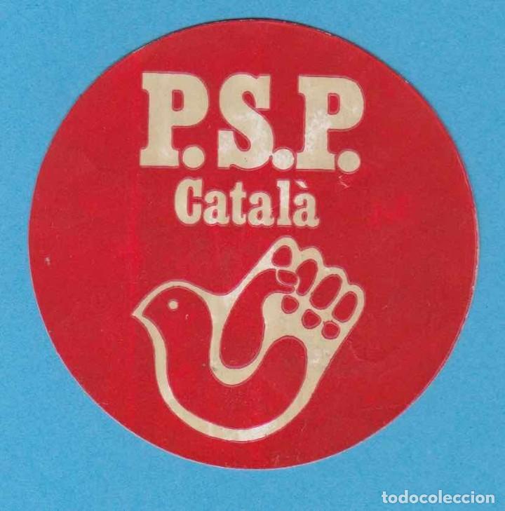 Pegatinas de colecci&oacute;n: P. S. P. CATAL&Agrave;. PARTIT SOCIALISTA POPULAR. 1974-77