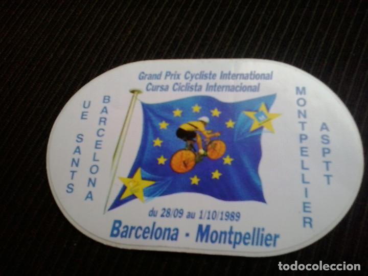Pegatinas de colecci&oacute;n: PEGATINA CICLISMO gran prix ciclista internacional BARCELONA 1989 MONTPELLIER