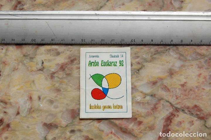 Pegatinas de colecci&oacute;n: pegatina de araba euskaraz 1992. - Foto 1