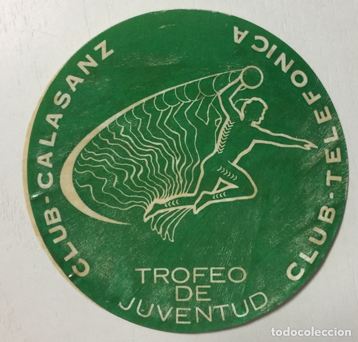 Adesivi di collezione: Pegatina Trofeo de Juventud - Club Clanasanz - Club Telef&oacute;nica- A&ntilde;os 70