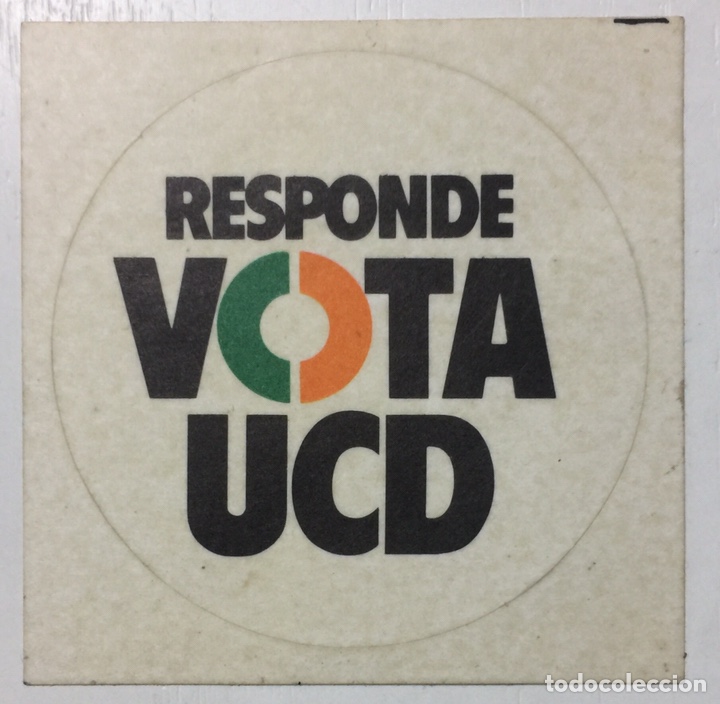 Adesivi di collezione: Pegatina Pol&iacute;tica Responde Vota UCD - A&ntilde;os 70