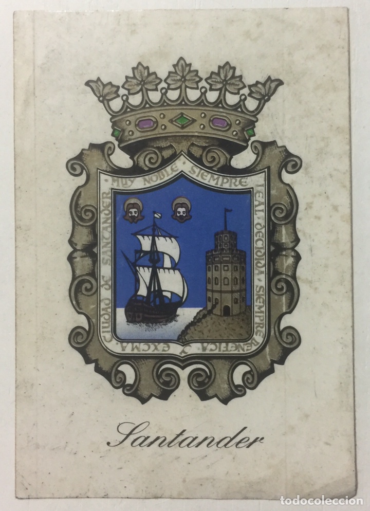 Pegatinas de colecci&oacute;n: Antigua Pegatina Escudo Ciudad de Santander (Cantabria)